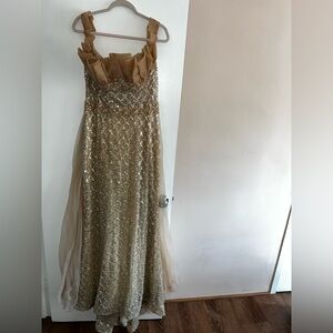 Gold Sequin Evening Dress